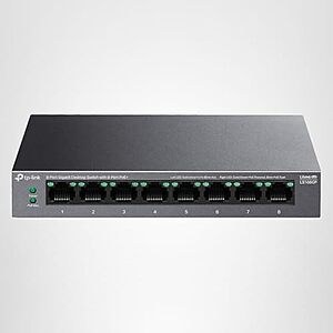 $49.99* | TP-Link LS108GP 8 Port PoE Gigabit Ethernet Switch + 10% Back w/ Prime Visa Card at Amazon